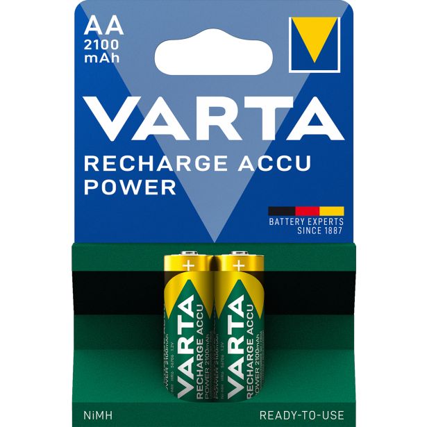 POLNILNI BATER.VLOŽEK VARTA NIMH READY TO USE AA-R6 2100MAH BL/2