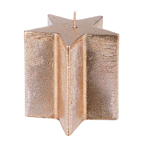 SVEČA BIZZOTTO 7X7.5 CM NIVA ROSE GOLD STAR