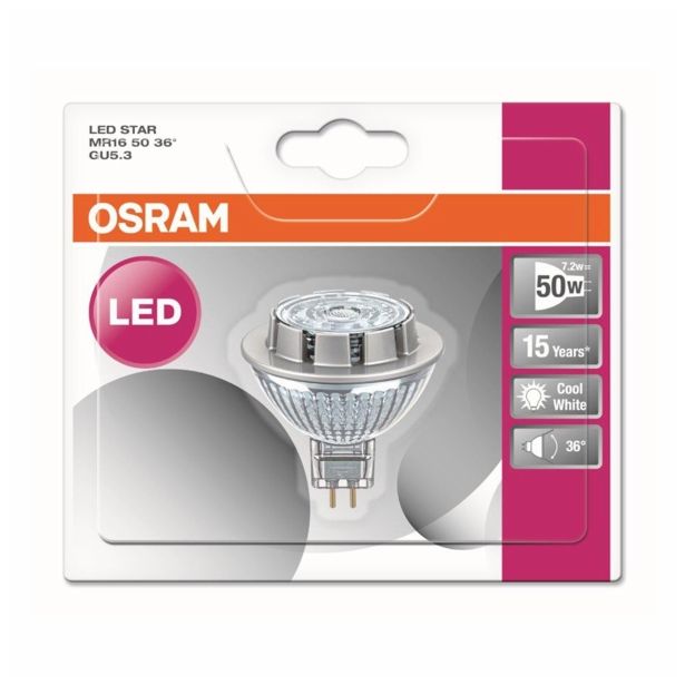NIZKONAPETOST.LED ŽARNICA OSRAM ST MR16 50 36° 8W/840 12V GU5.3 BL/1