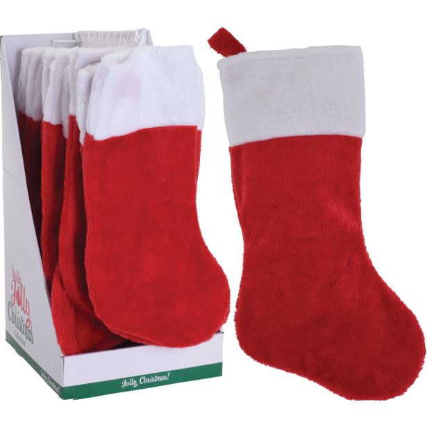 PLIŠ BOŽIČNA NOGAVICA 43 CM