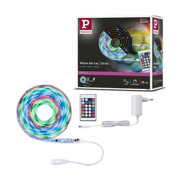 NOTRANJI LED TRAK PAULMANN SIMPLED SET 5M RGB 10W MOTION 230/12V DC