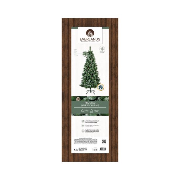 NOVOLETNA JELKA 150 CM LEDENA S STORŽI NORWICH PINE