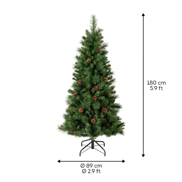 NOVOLETNA JELKA 180 CM ZELENA S STORŽI NORWICH PINE