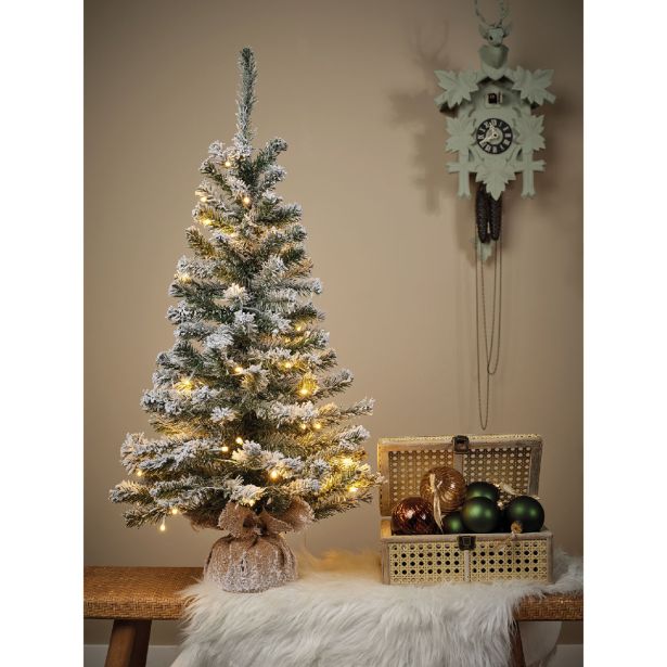 NOVOLETNA JELKA DECORIS 90 CM, ZASNEŽENA LED 50L IMPERIAL MINI