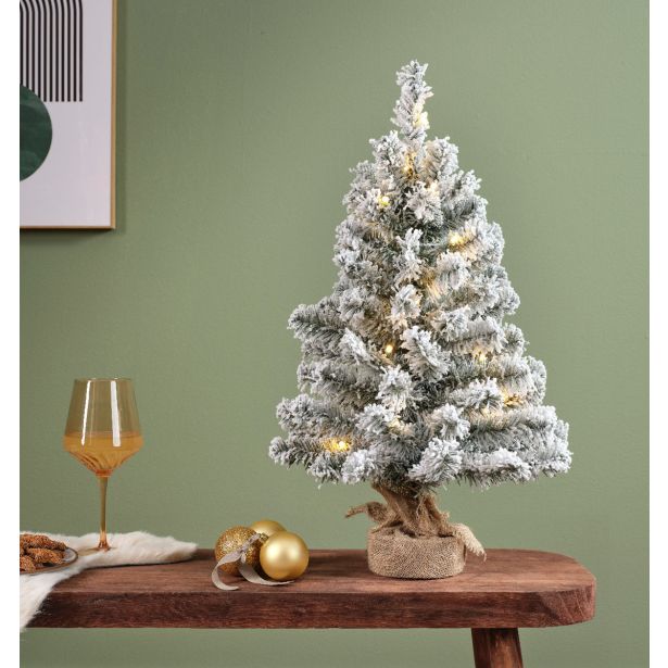 NOVOLETNA JELKA DECORIS 90 CM, ZASNEŽENA LED 50L IMPERIAL MINI