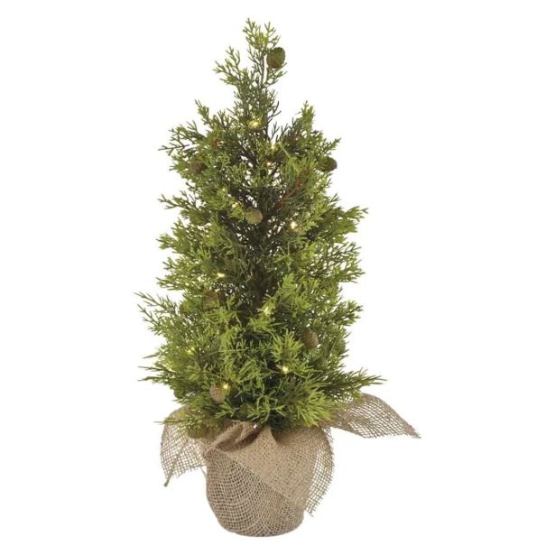 NOVOLETNA JELKA EMOS LED 50CM ZUNANJA/NOTRANJA TOPLO BELA, ČASOVNIK