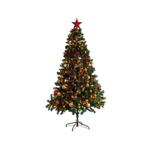 NOVOLETNA JELKA EVERLANDS 150 CM ZELENA Z OKRASKI 170 LUČK, IMPERIAL PINE
