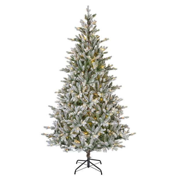 NOVOLETNA JELKA EVERLANDS 210 CM ZASNEŽENA, LED 430 L, ALLISON PINE