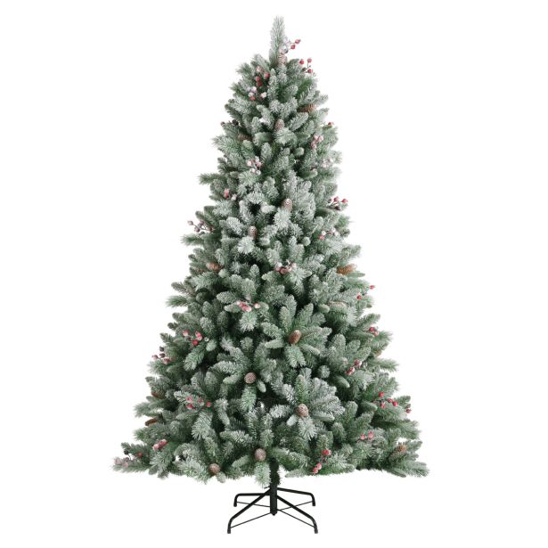 NOVOLETNA JELKA EVERLANDS 240 CM LEDENA S STORŽI WINDHAM SPRUCE