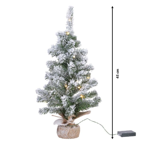 NOVOLETNA JELKA EVERLANDS 45 CM ZASNEŽENA Z LUČKAMI