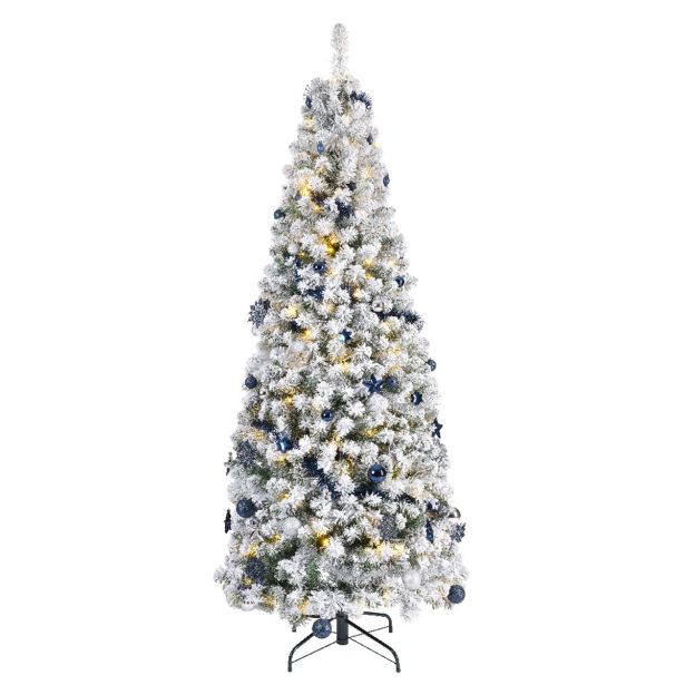 NOVOLETNA JELKA EVERLANDS 150 CM, Z LUČKAMI+OKRASKI