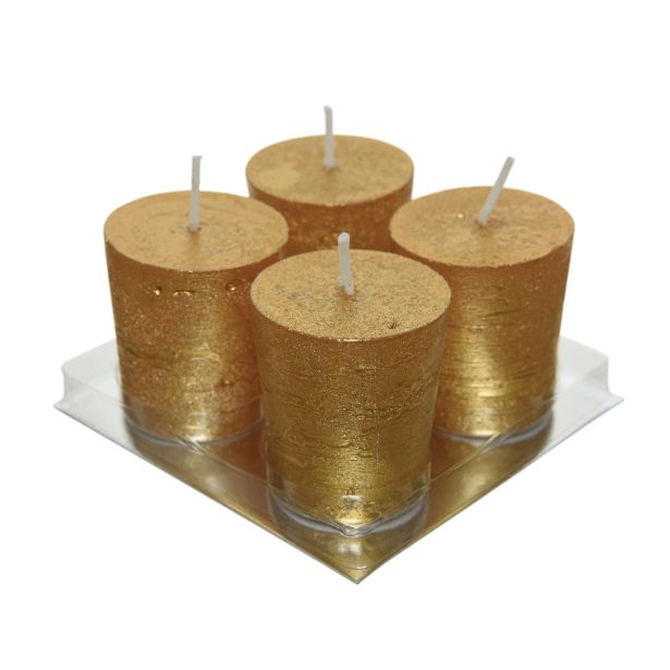 OKROGLA SVEČA 5 CM 4/1 ZLATA