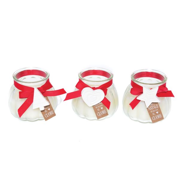 NOVOLETNA SVEČA DIŠEČA V KOZARCU VANILIJA 7X7.5 CM