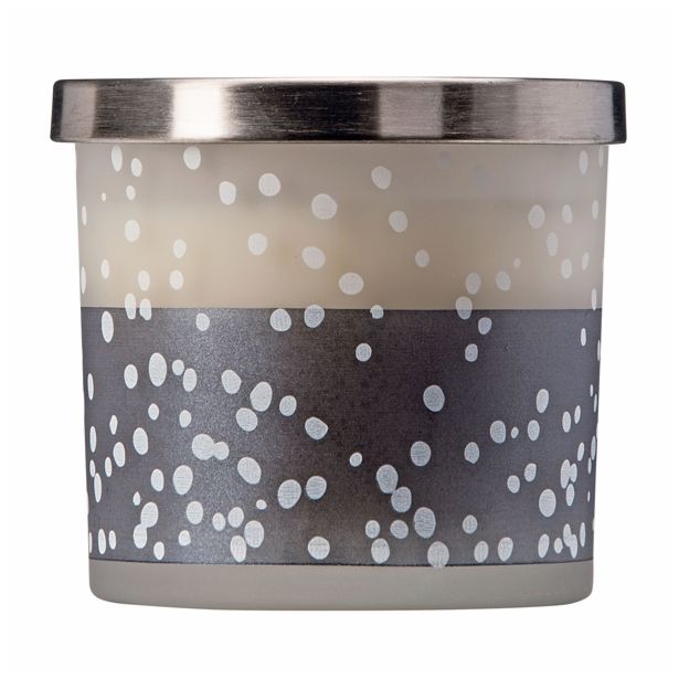 NOVOLETNA SVEČA GALA-KERZEN DIŠEČA V KOZARCU LET IT SNOW BELA ANTRACIT