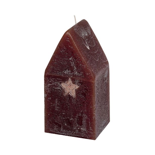 TOP SVEČA GALA-KERZEN 5.8X5.8X11.5 CM RUSTIK HIŠA Z ZVEZDO