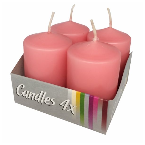 NOVOLETNA SVEČA MULLER ADVENTNA ROZA 40/60 MM LAKIRANA 4/1