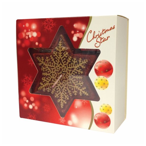 NOVOLETNA SVEČA MULLER BOŽIČNA ZVEZDA RDEČA