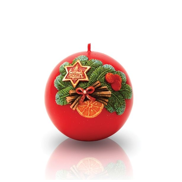 NOVOLETNA SVEČA MULLER OKROGLA EVE 100 MM RDEČA