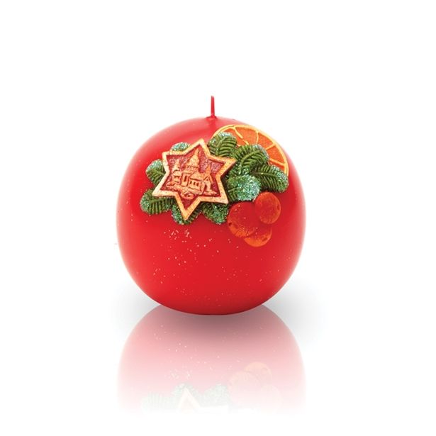 NOVOLETNA SVEČA MULLER OKROGLA EVE 80 MM RDEČA