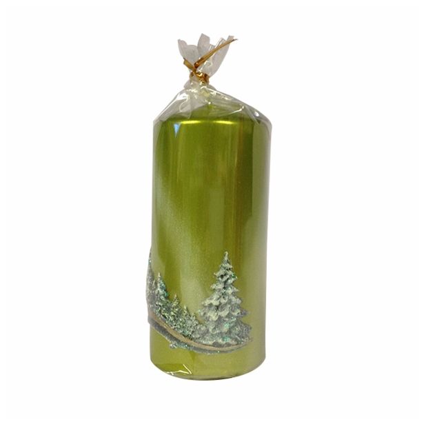 NOVOLETNA SVEČA MULLER ZIMA ZELENE BARVE