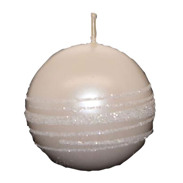 NOVOLETNA SVEČA OKROGLA 6 CM BELA