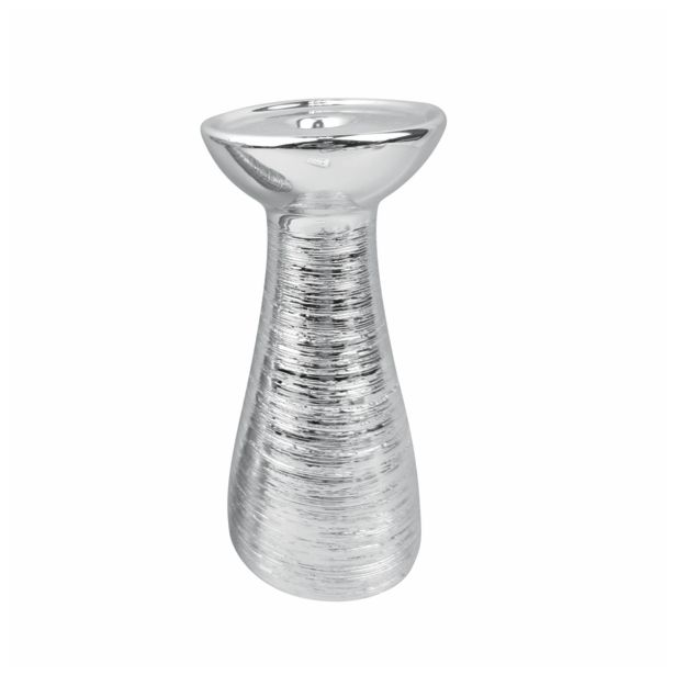 NOVOLETNI SVEČNIK GLOSSTYLE SVEČNIK KERAMIČNI 19.5 CM ZLATE ALI SRBRNE BARVE