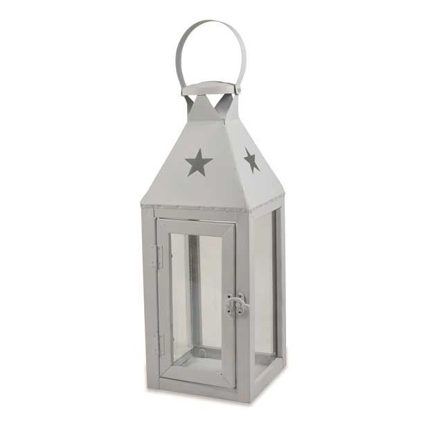 NOVOLETNI SVEČNIK R+W LENTERNA KOVINSKA 15X40 CM BELA