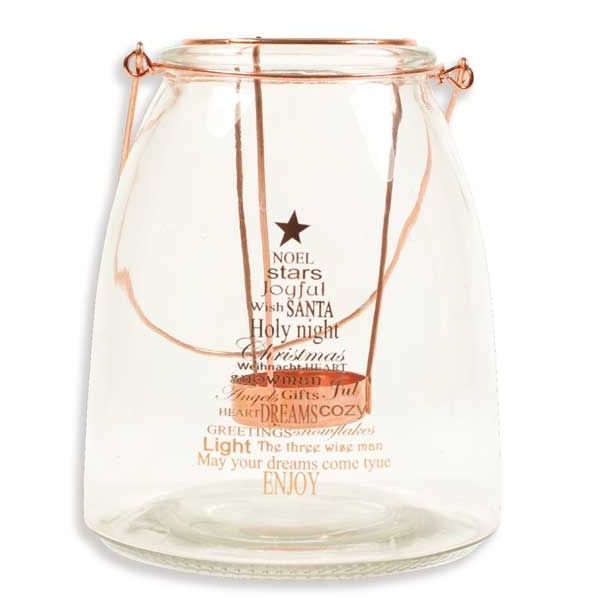 NOVOLETNI SVEČNIK R+W STEKLENA LANTERNA 13X155 CM