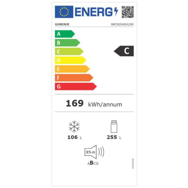HLADILNIK IN ZAMRZOVALNIK GORENJE NRC6204SXL5M