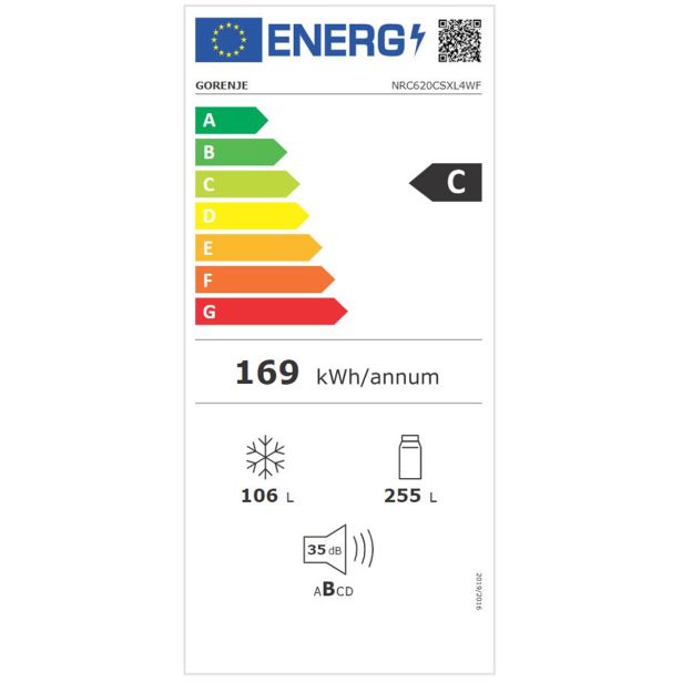HLADILNIK IN ZAMRZOVALNIK GORENJE NRC620CSXL4WF