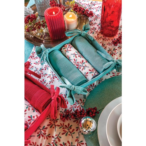 KUHINJSKA KRPA AMO LA CASA NY NUTCRACKER 40X60 CM V KOŠARI 18X8 CM, SORT.