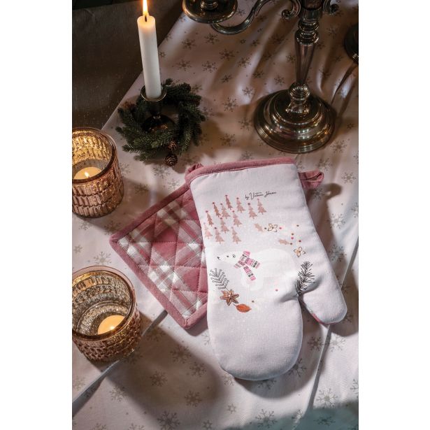 PRIJEMALKA AMO LA CASA NY SILVER SKATES 17X17CM IN ROKAVICA 18X30CM SORT