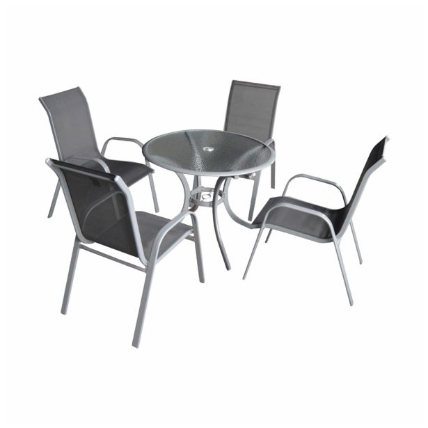 KOVINSKA MIZA MQ NYBRO FI 90 CM, SIVA