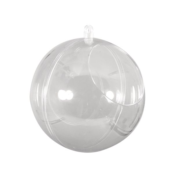 OBLIKE IZ UMETNE MASE RAYHER PLASTIČNA KROGLA FI 6 CM 2 DELNA PROSOJNA