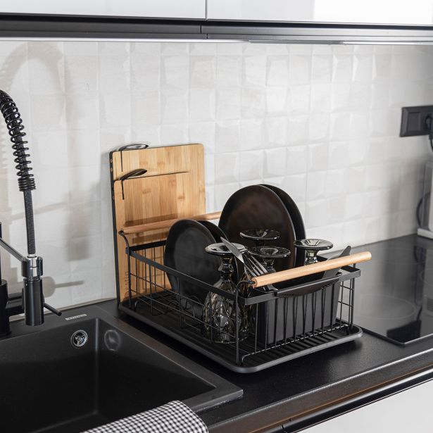 ODCEJALNIK ESTIA 44X32X20 CM ČRN BAMBOO METALLIC