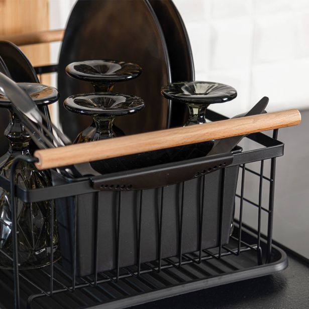 ODCEJALNIK ESTIA 44X32X20 CM ČRN BAMBOO METALLIC