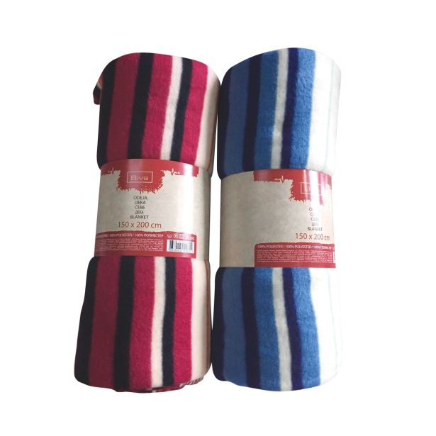 ODEJA BIVA 150X200 CM ČRTASTA/KARO RAZLIČNE BARVE