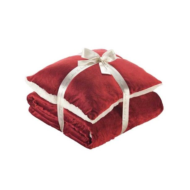 ODEJA DORMEO WARM HUG 130X190 CM IN BLAZINA RDEČA