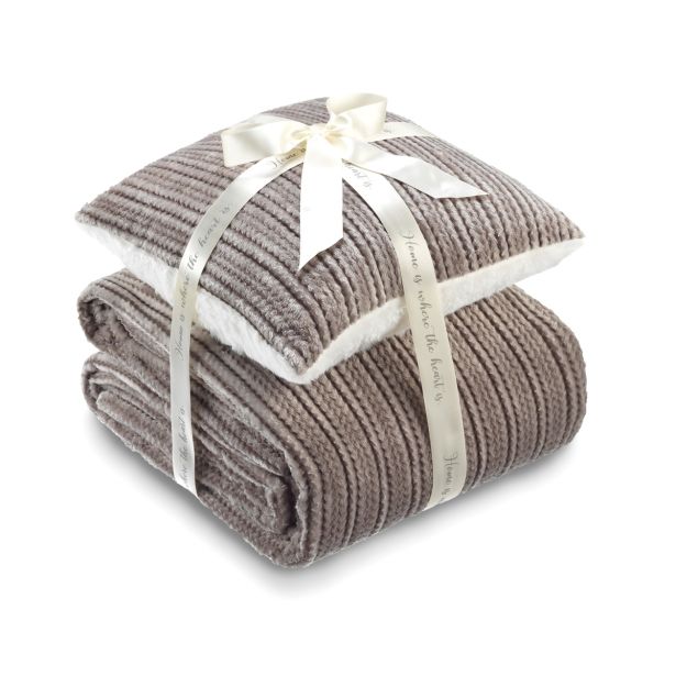 ODEJA DORMEO WARM HUG 130X190 CM IN BLAZINA SIVA