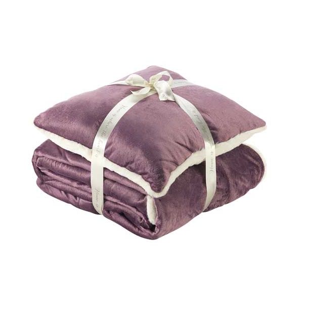 ODEJA DORMEO WARM HUG 130X190 CM IN BLAZINA VIOLA