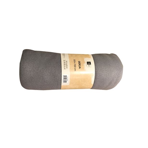 DEKORATIVNA ODEJA MQ 130X160 CM FLIS SIVA