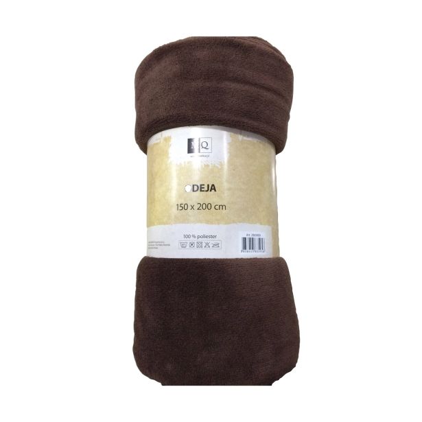 DEKORATIVNA ODEJA MQ 150X200 CM RJAVA