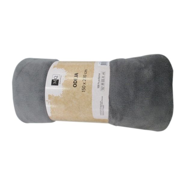 DEKORATIVNA ODEJA MQ 150X200 CM SIVA