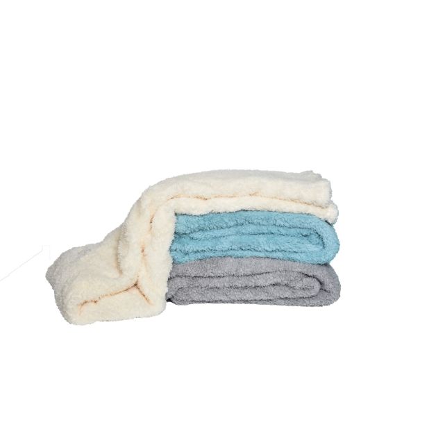 DEKORATIVNA ODEJA MQ 150X200 CM TEEDY SIVA