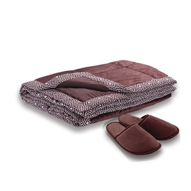 ODEJA VITAPUR FAMILY SOFT TOUCH HOME RJAVA 140X200 CM + COPATI