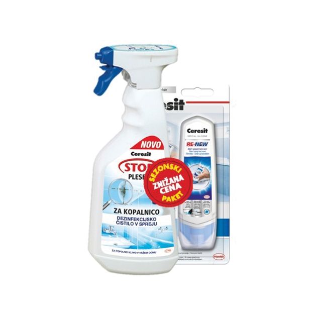 ODSTRANJEVALEC PLESNI HENKEL CERESIT STOP PLESEN 500ML + RENEW 100ML- PROMO PACK