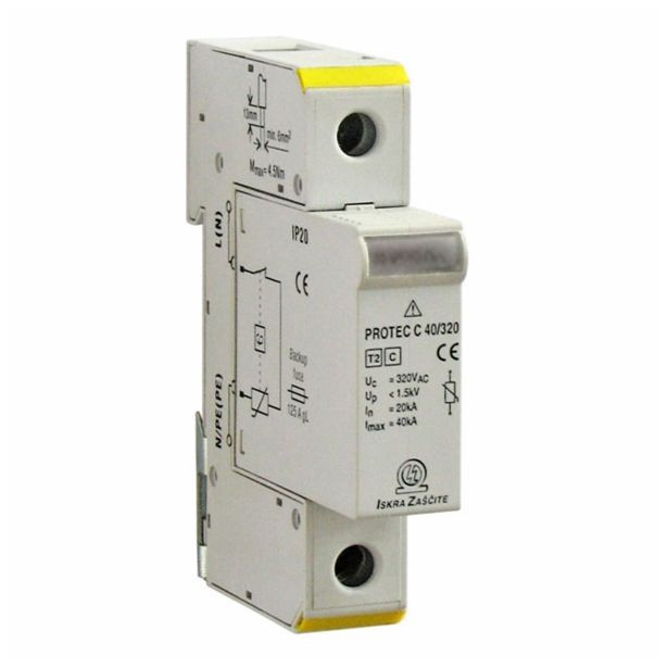 ODVODNIK PRENAPETOSTI NN ISKRA PROTEC C 40/320 15KA