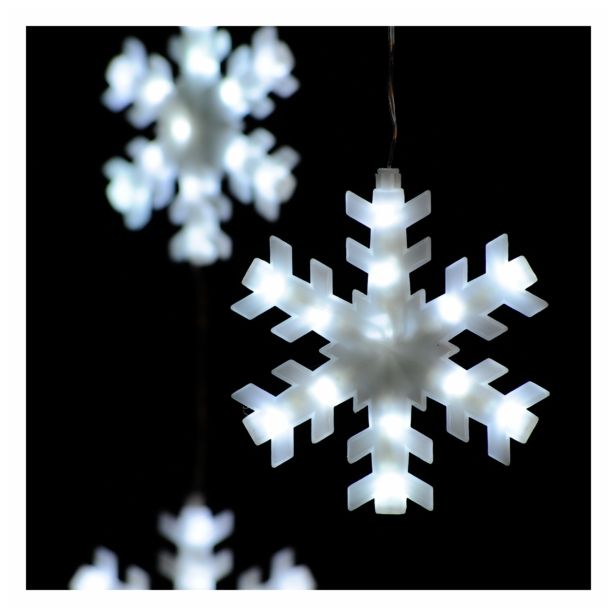 LUČKE MQ OKENSKA ZVESA 8 SNEŽINK 16 CM 90 X 100 CM