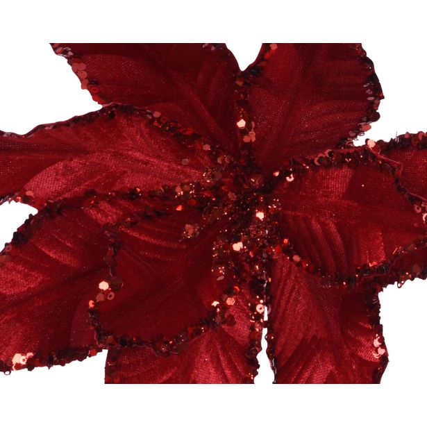 OKRASEK ZA JELKO DECORIS BOŽIČNA ZVEZDA 10X28 CM SORTIRANO