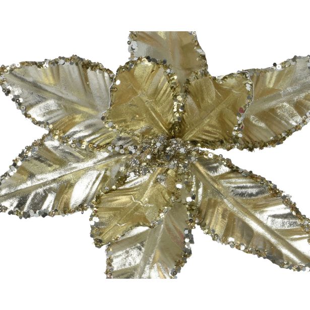 OKRASEK ZA JELKO DECORIS BOŽIČNA ZVEZDA 10X28 CM SORTIRANO